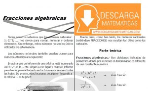 DESCARGAR FRACCIONES ALGEBRAICAS - ÁLGEBRA SEGUNDO DE SECUNDARIA