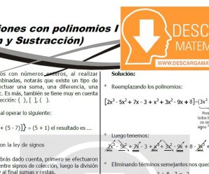DESCARGAR OPERACIONES CON POLINOMIOS – ÁLGEBRA SEGUNDO DE SECUNDARIA