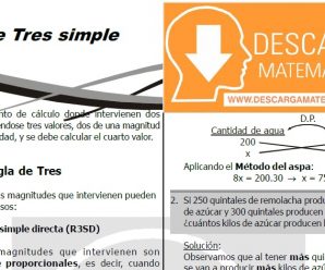DESCARGAR REGLA DE TRES SIMPLE – CUARTO DE SECUNDARIA
