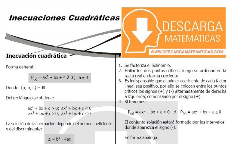 Fichas de Álgebra para Cuarto de Secundaria – Descarga Matematicas