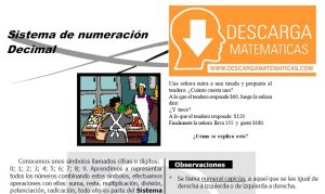 SISTEMA DE NUMERACIÓN DECIMAL PARA ESTUDIANTES DE TERCERO DE SECUNDARIA