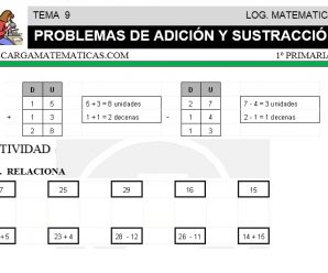 DESCARGAR PROBLEMAS DE ADICION Y SUSTRACCION – MATEMATICA PRIMERO DE PRIMARIA