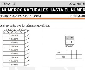 DESCARGAR NUMEROS NATURALES HASTA EL NÚMERO 99 – MATEMATICA PRIMERO DE PRIMARIA