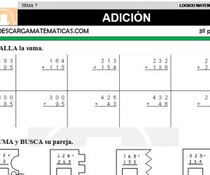 DESCARGAR LA ADICION – MATEMATICA TERCERO DE PRIMARIA