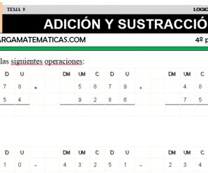 DESCARGAR ADICION Y SUSTRACCION – MATEMATICA CUARTO DE PRIMARIA
