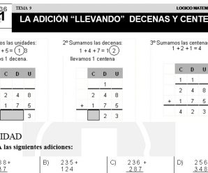 DESCARGAR LA ADICIÓN  – MATEMÁTICA SEGUNDO DE PRIMARIA