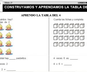 DESCARGAR LA TABLA DEL 4 Y 5 – MATEMATICA SEGUNDO DE PRIMARIA