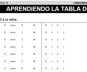 DESCARGAR APRENDIENDO LA TABLA DEL 8 – MATEMATICA SEGUNDO DE PRIMARIA
