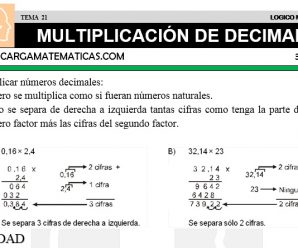 DESCARGAR MULTIPLICACION DE DECIMALES- MATEMATICA TERCERO DE PRIMARIA