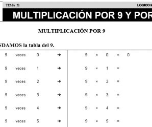 DESCARGAR APRENDIENDO LA TABLA DEL 9 Y 10 – MATEMATICA SEGUNDO DE PRIMARIA